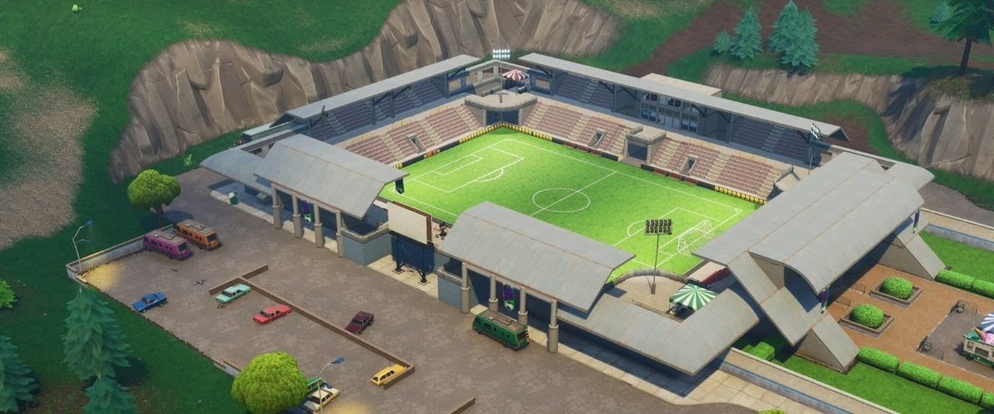 Estadio de fútbol en Fortnite