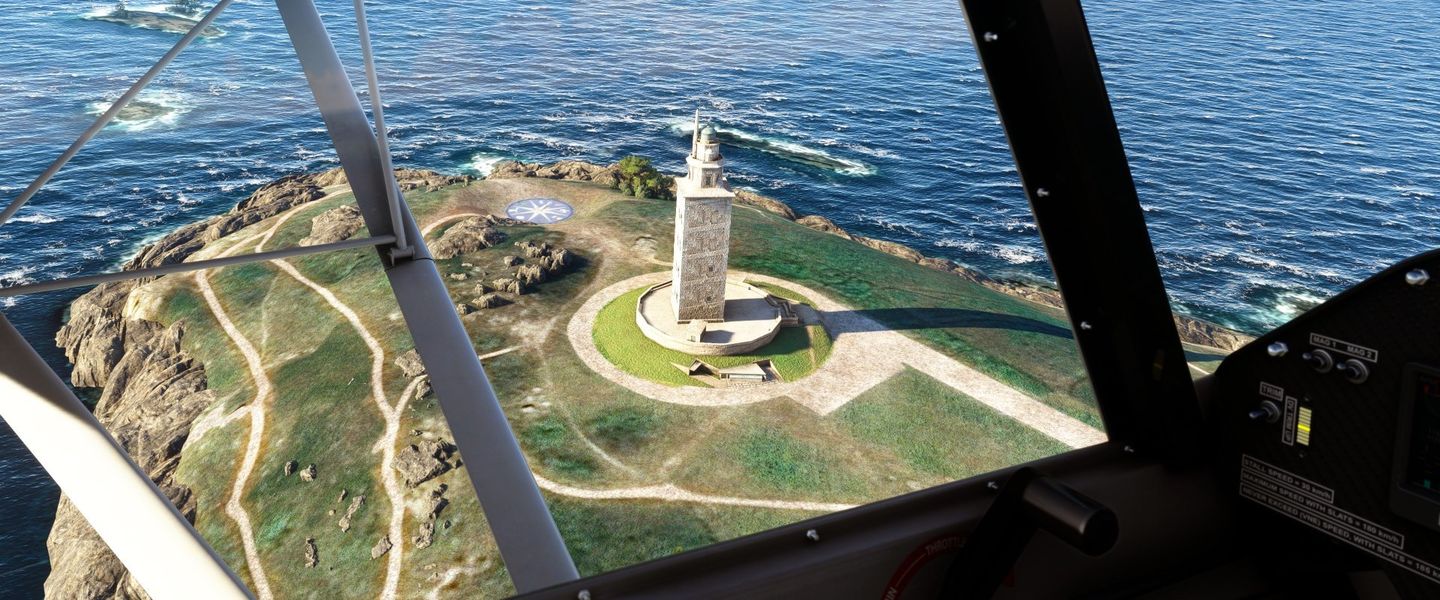 Torre de Hércules en Microsoft Flight Simulator