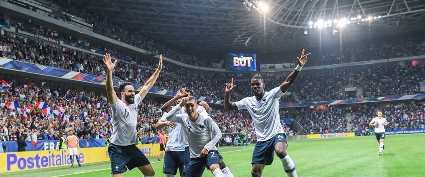 Francia celebra su victoria ante Italia al estilo Fortnite