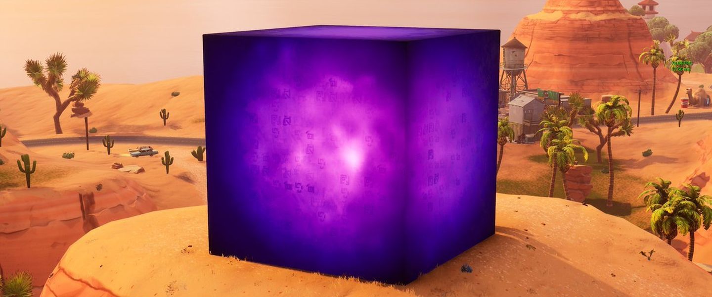 El misterioso cubo de Fortnite se detiene y crea una cúpula sin gravedad