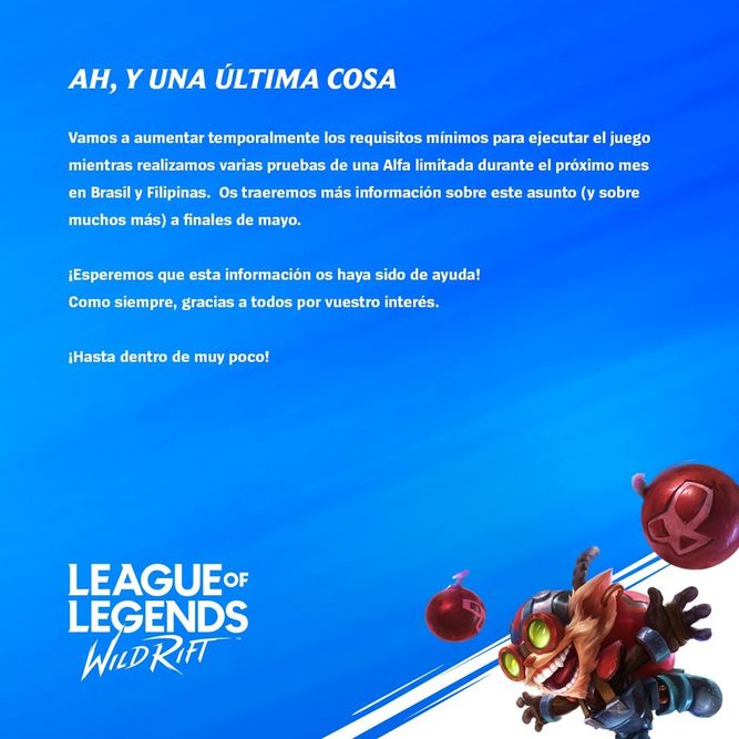 Nuevos requisitos mínimos para jugar a League of Legends y al TFT -  Movistar eSports