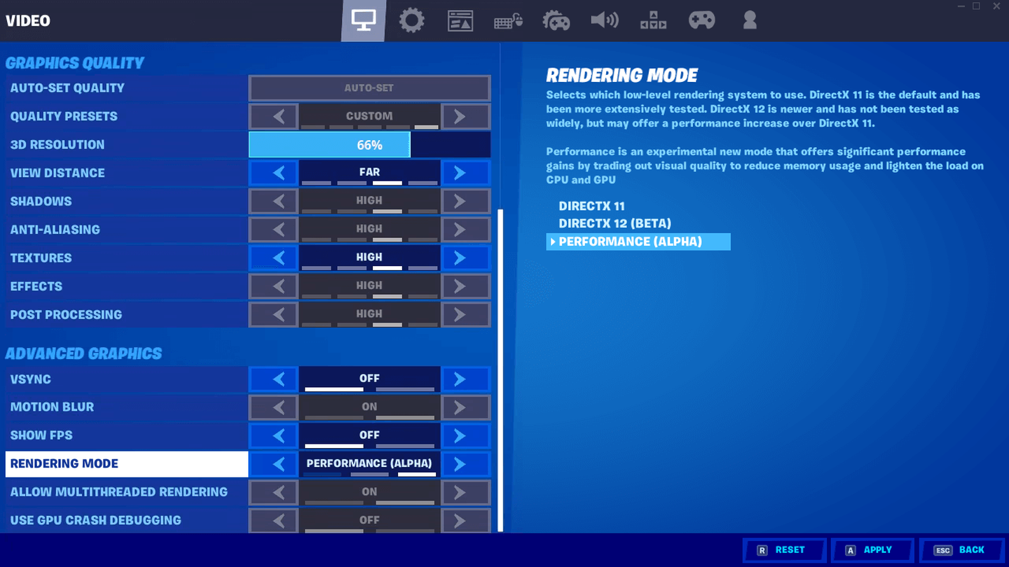 Fortnite No Video Settings Como Activar El Modo Rendimiento En Fortnite Movistar Esports