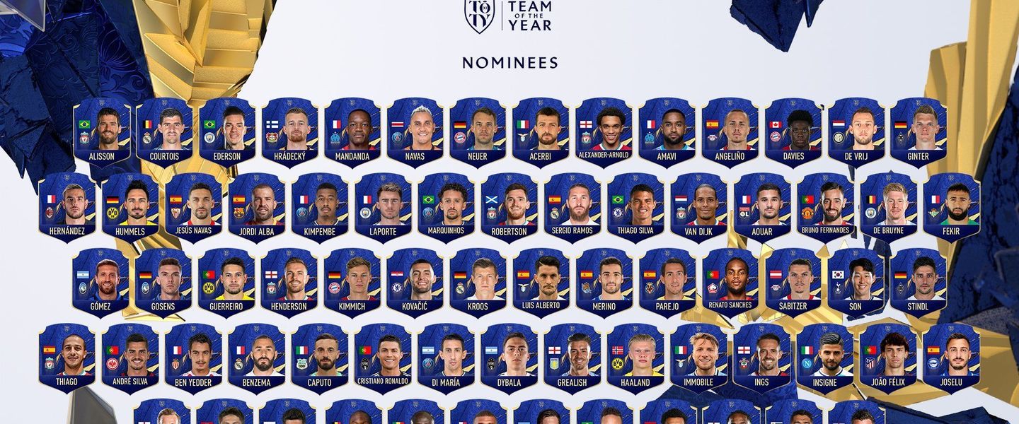 Los nominados a los TOTY de FIFA 21