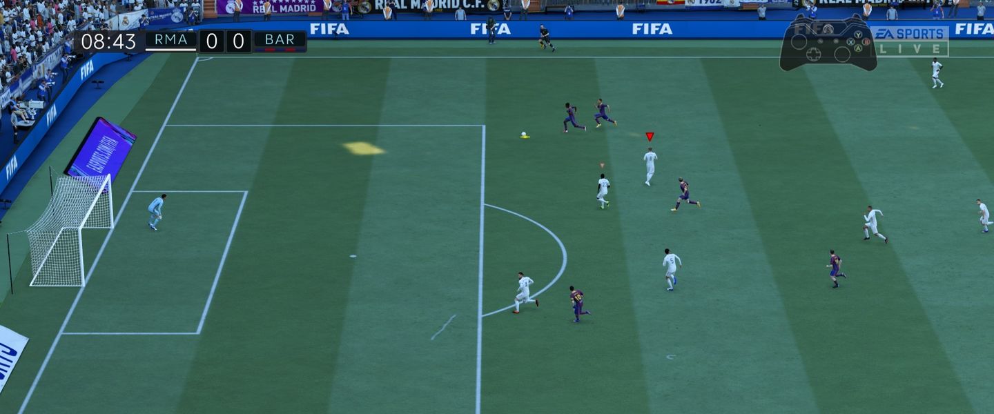 Controles en pantalla de FIFA 21