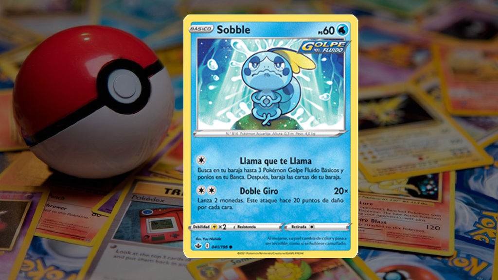 Sobble (carta normal e versão Golpe Fluido) - Pokémon TCG Cards (original  em português)