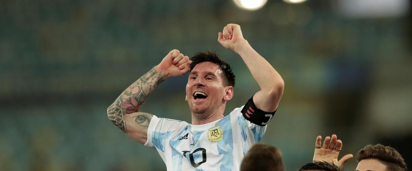 Messi celebrando el triunfo