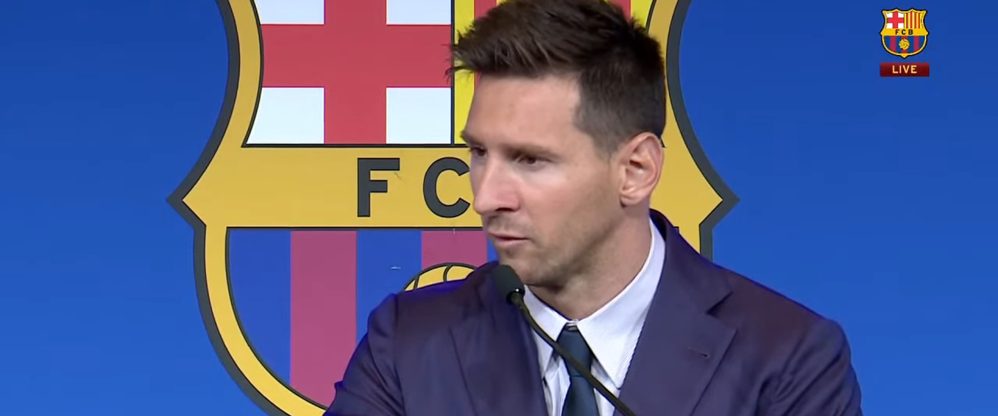 Rueda de prensa de despedida de Messi
