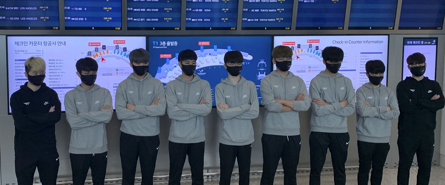 El equipo de T1 en el aeropuerto
