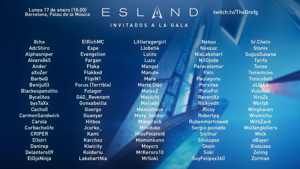Premios Esland lista de nominados e invitados al evento Movistar eSports