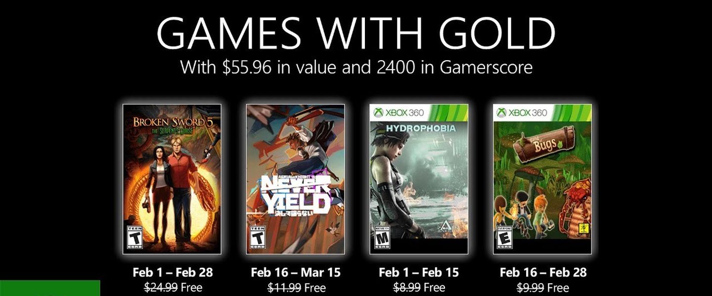 Todos los Juegos con Gold de Xbox en 2022: Febrero