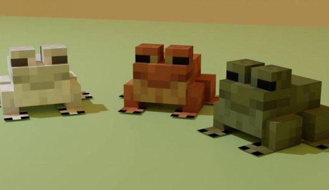 The new Minecraft frogs