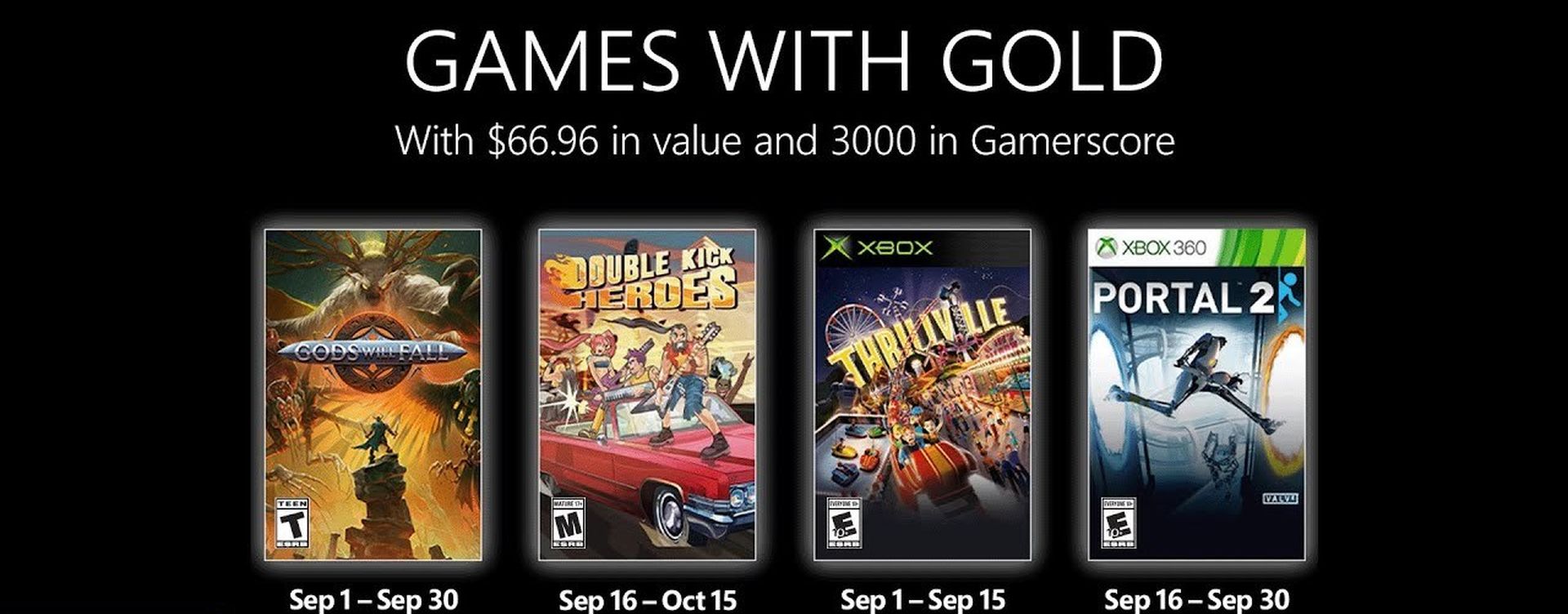 Todos los Juegos con Gold de Xbox de 2022: ya tenemos los de septiembre