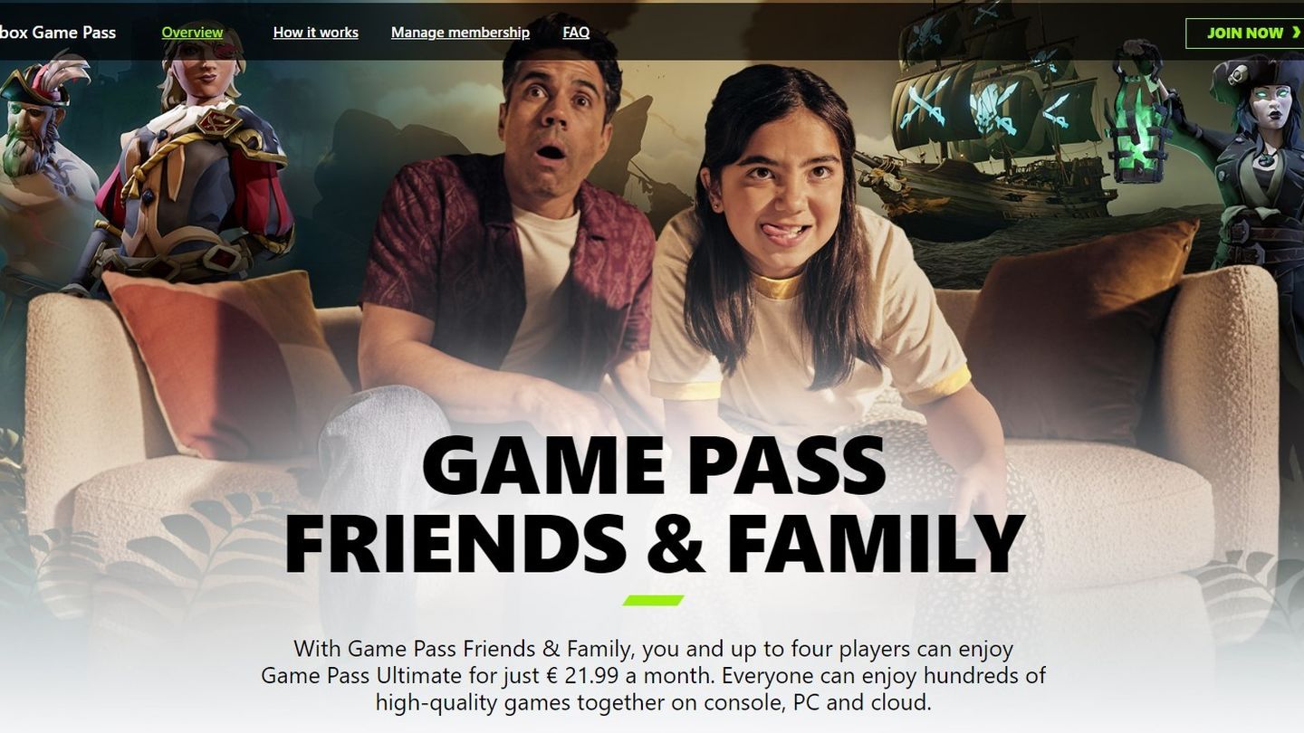 Este sería el precio de Xbox Game Pass familiar en España