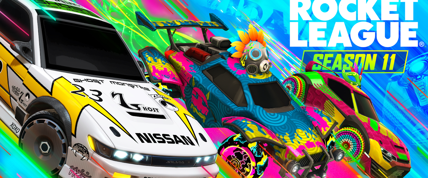 Cartel de la nueva temporada de Rocket League con el Nissan Silvia