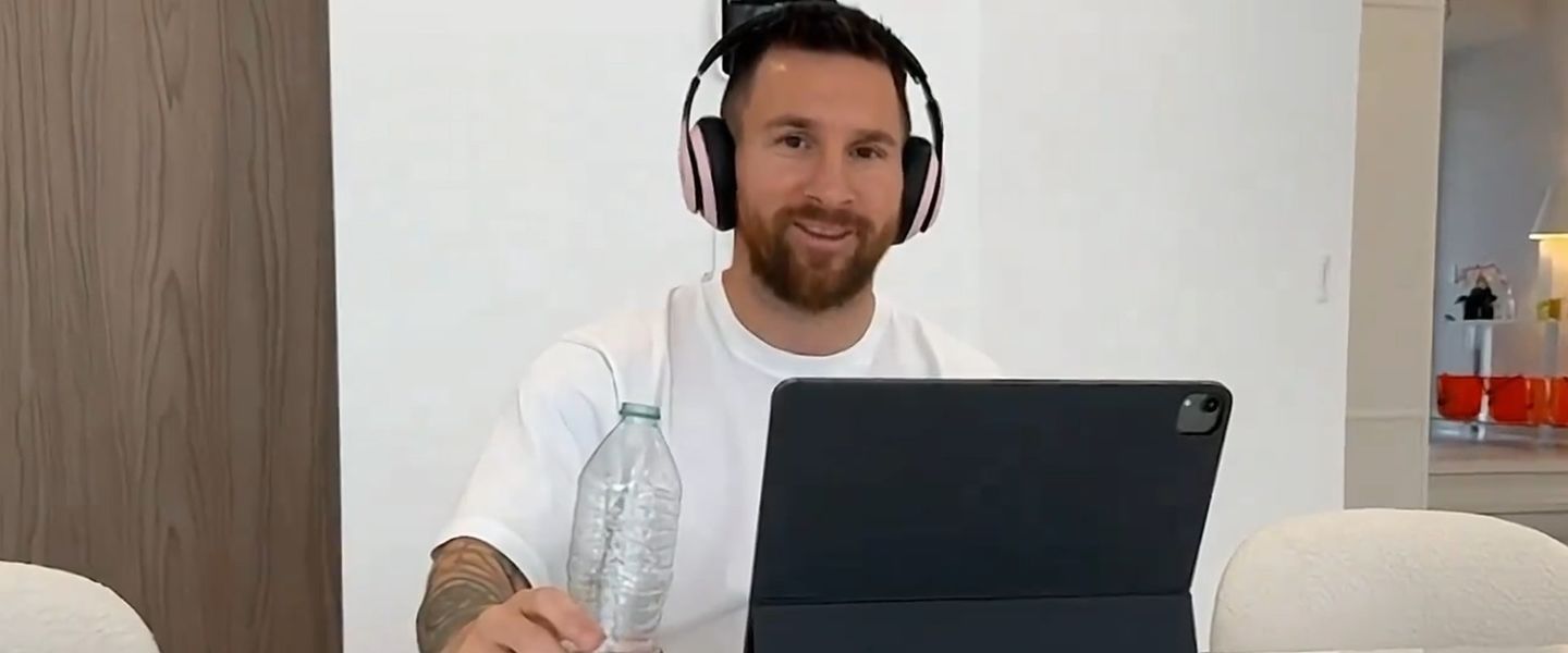 Messi en el anuncio de KRU