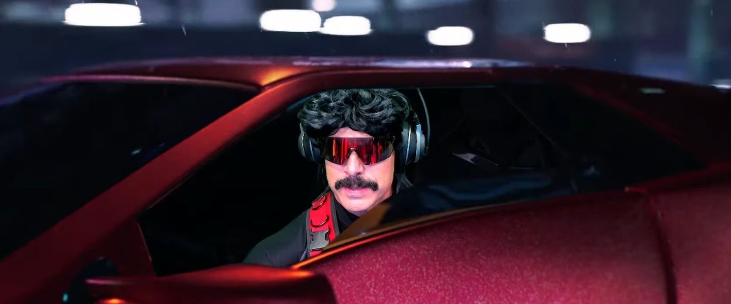 Dr. Disrespect, en un directo de YouTube